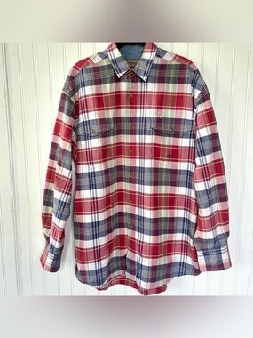 Roper multicolored plaid western workwear snap up cowboy shirt